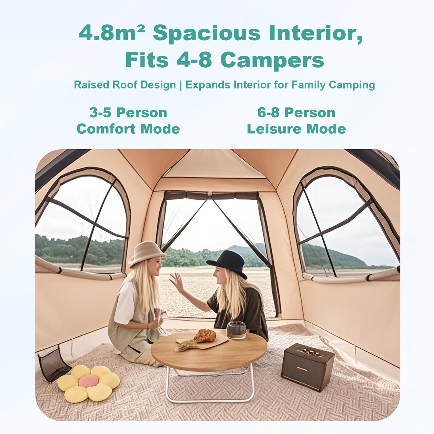 Automatic Inflatable Tent Quick Setup Portable Folding Outdoor Camping Shelter with UV Protection Waterproof for Picnic