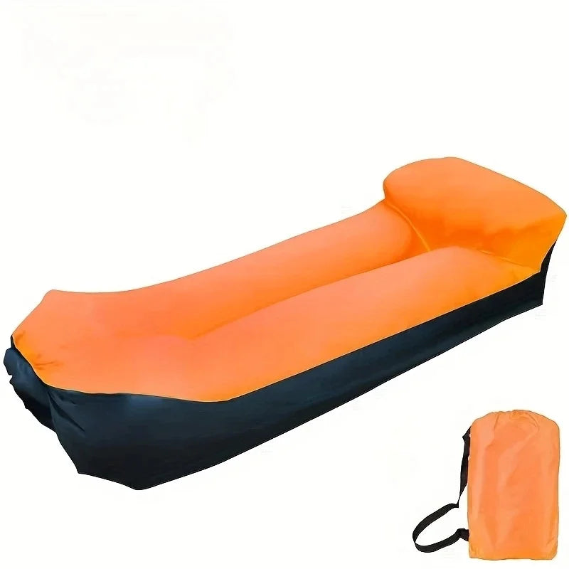 Inflatable Lounge Chair with Pillow – Waterproof, Portable, Includes Carry Bag
