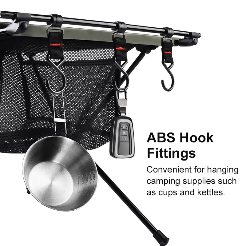 Folding Camping Table Aluminum Lightweight Portable Table with Storage Mesh Bag for Outdoor Backyard Picnic BBQ Hiking