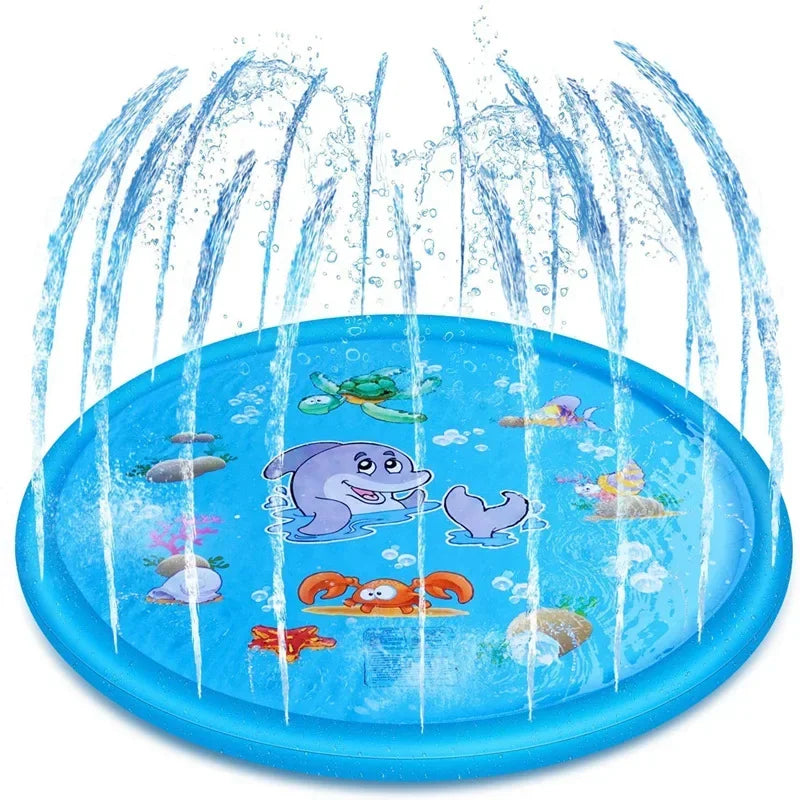 100/170CM Inflatable Water Spray Play Mat – Outdoor Splash Pad for Kids, Lawn & Beach Summer Fun