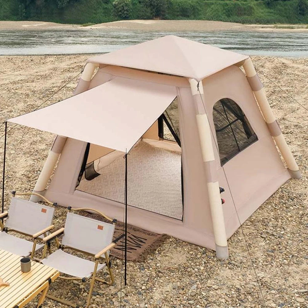Camping Large Air Tent for 4-5 people Air shelter Dome tent Family Hiking inflatable One-touch tent Outdoor Camping Family Tent