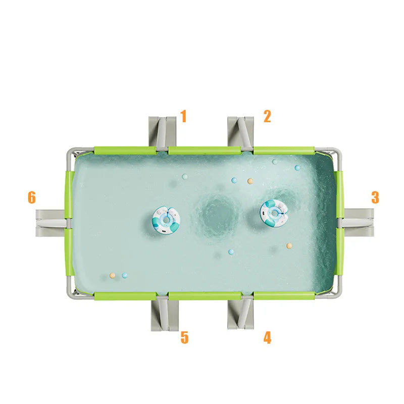 Large Bracket Swimming Pool – 2.6/3.9m Foldable Family Pool with Sunshade