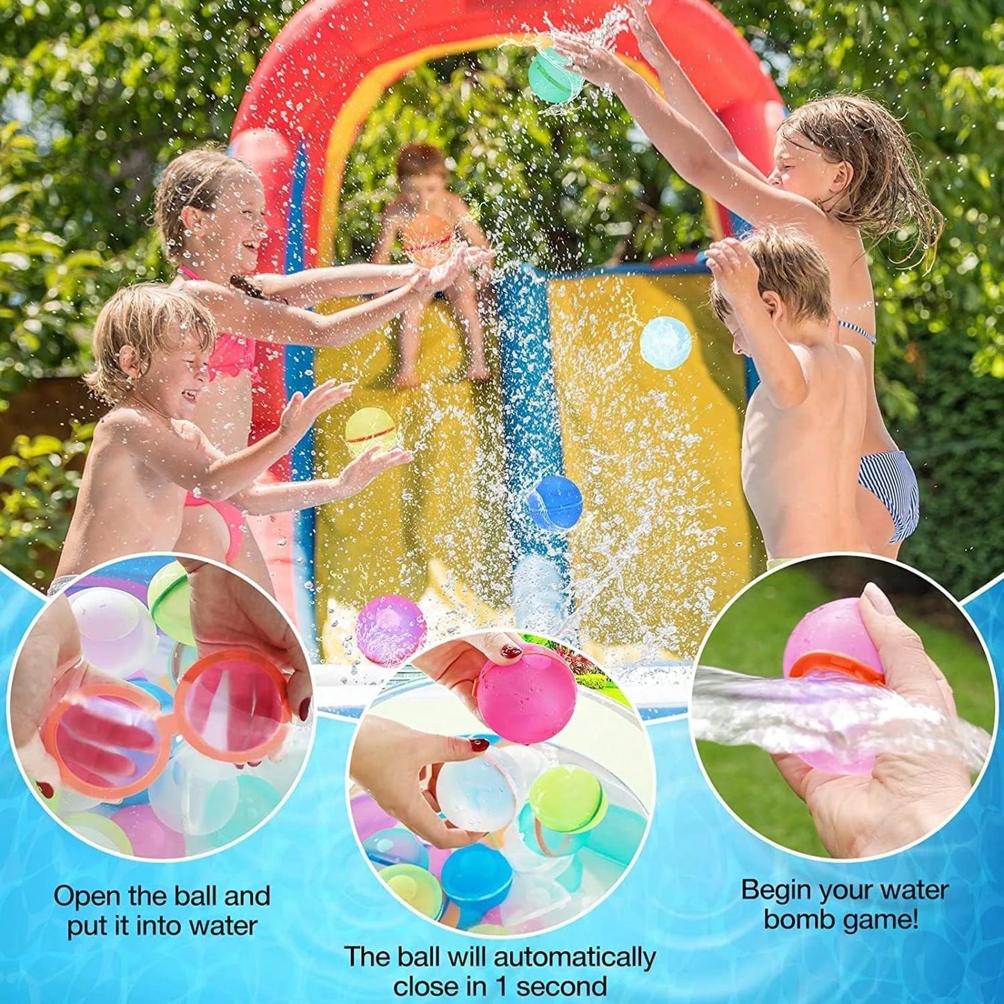 Reusable Water Balloons – Quick Fill, Self-Sealing Silicone Balls