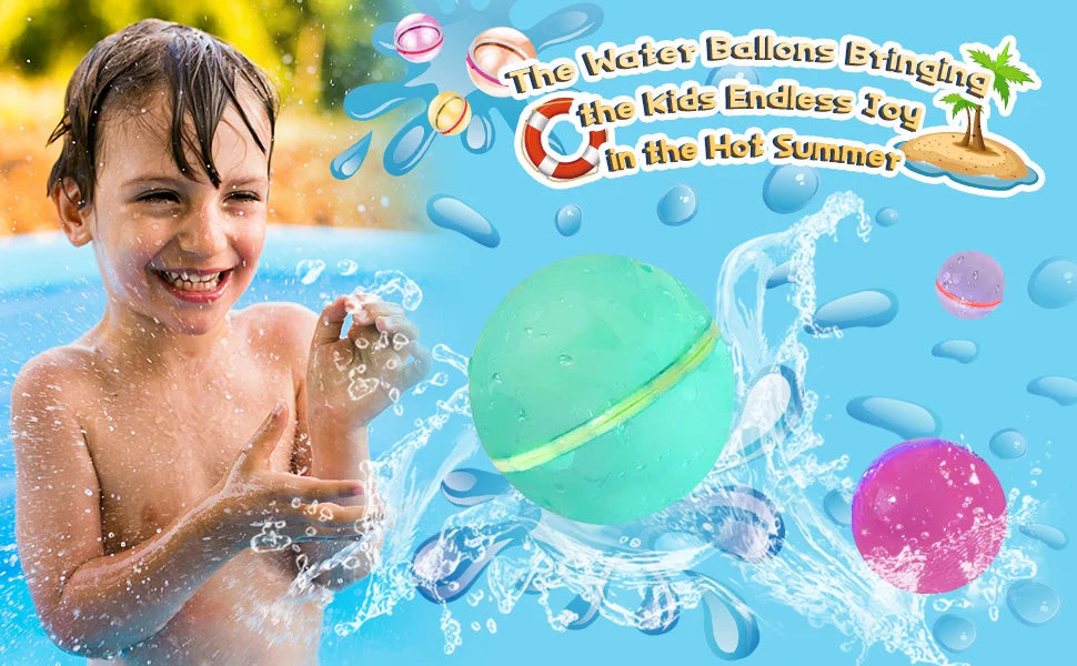 Reusable Water Balloons – Quick Fill, Self-Sealing Silicone Balls
