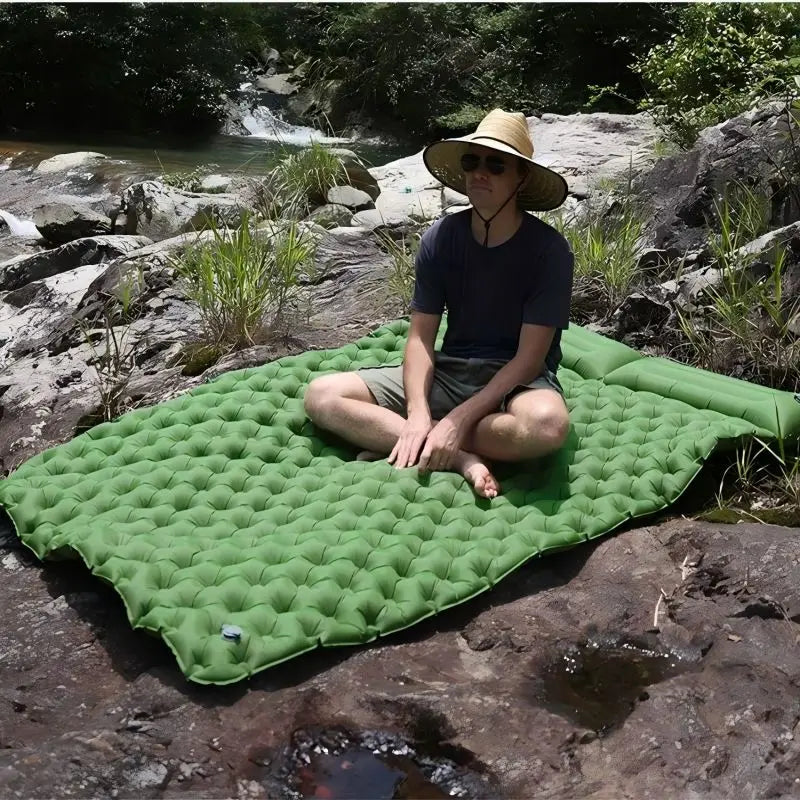 Camping Air Mattress 1-2 Person | Electric/Foot Pump Inflatables | Fast Inflation, Anti-Slip Surface Portable for Hiking/Beach