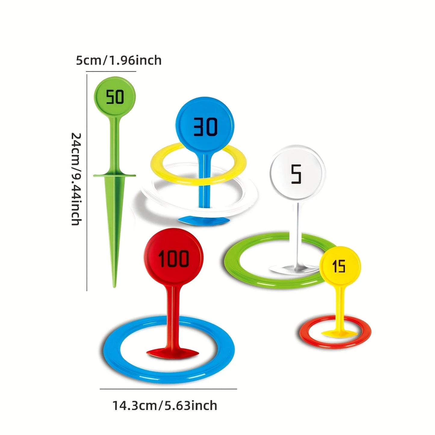 Outdoor Toss Ring Game – 4/8PCS Giant PVC Throwing Rings for Beach, Lawn & Pool Party Fun