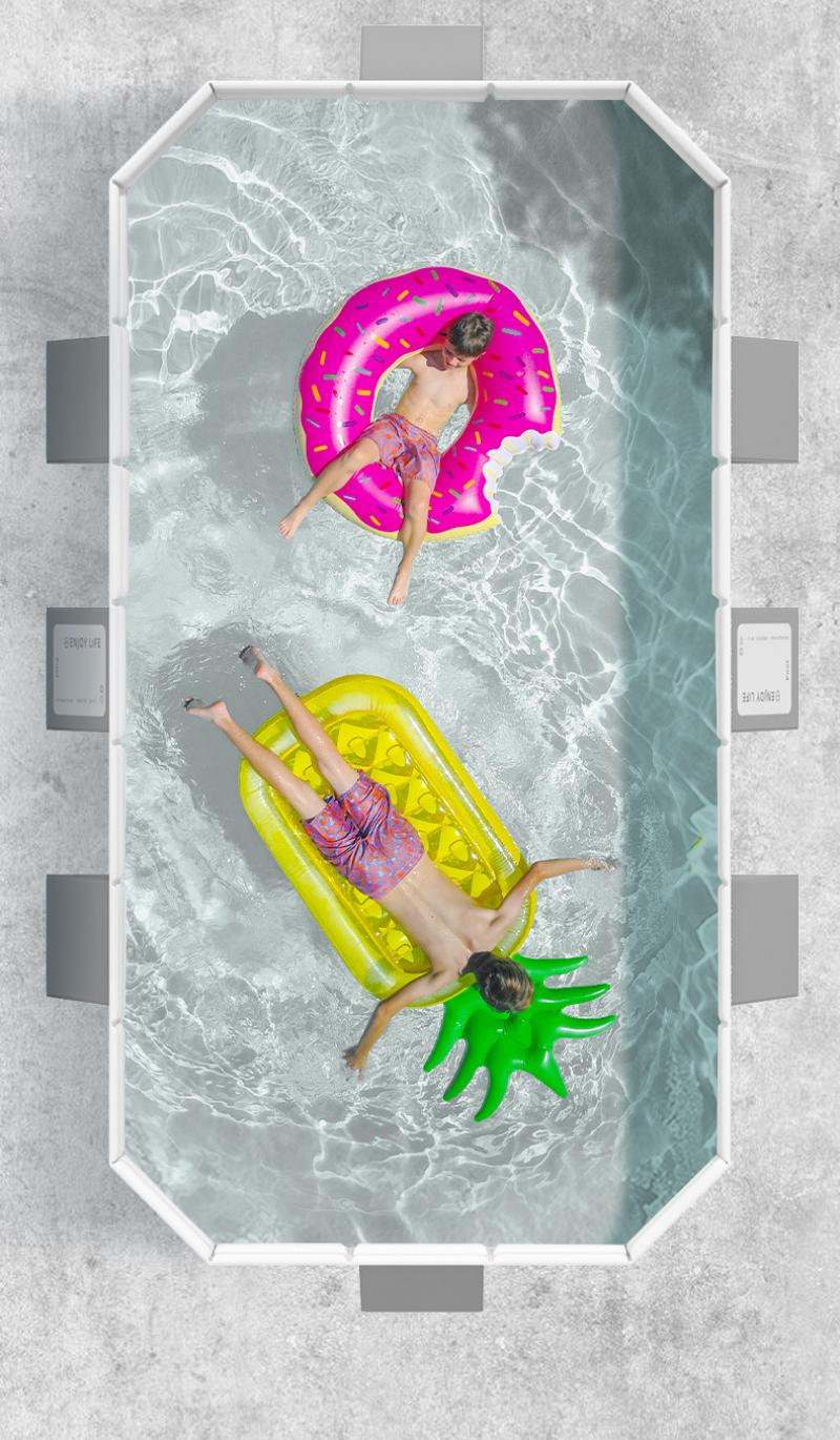 Foldable Frame Pool – 2.6-3M Outdoor Non-Inflatable Paddling Pool for Family