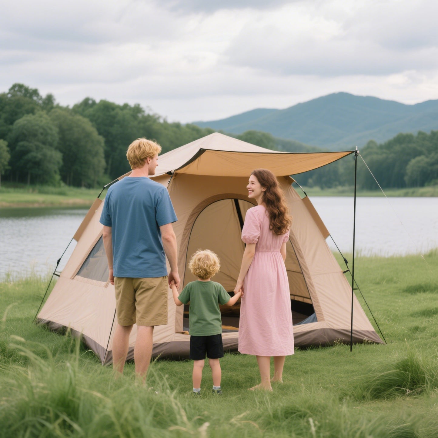 Automatic Inflatable Tent Quick Setup Portable Folding Outdoor Camping Shelter with UV Protection Waterproof for Picnic