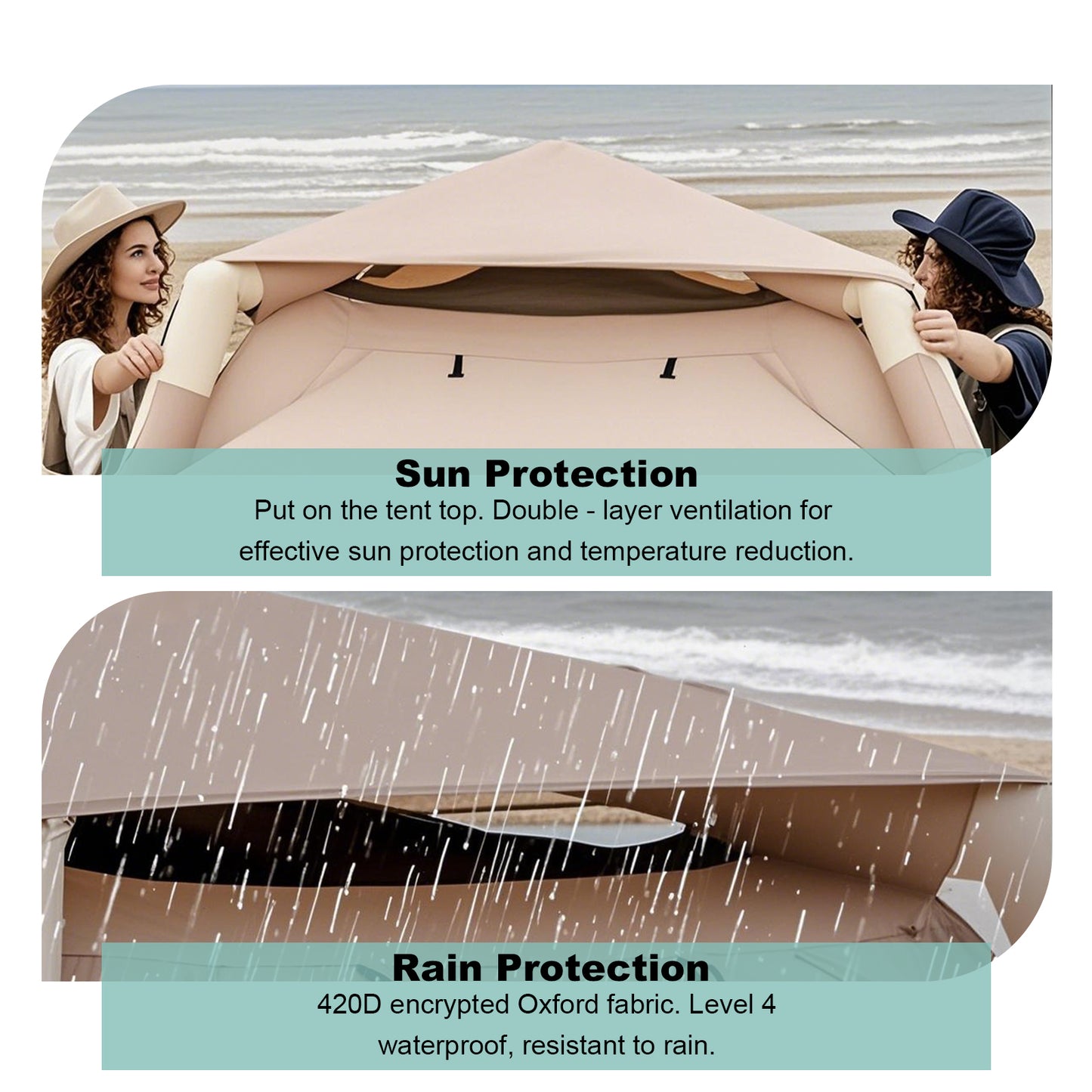 Automatic Inflatable Tent Quick Setup Portable Folding Outdoor Camping Shelter with UV Protection Waterproof for Picnic