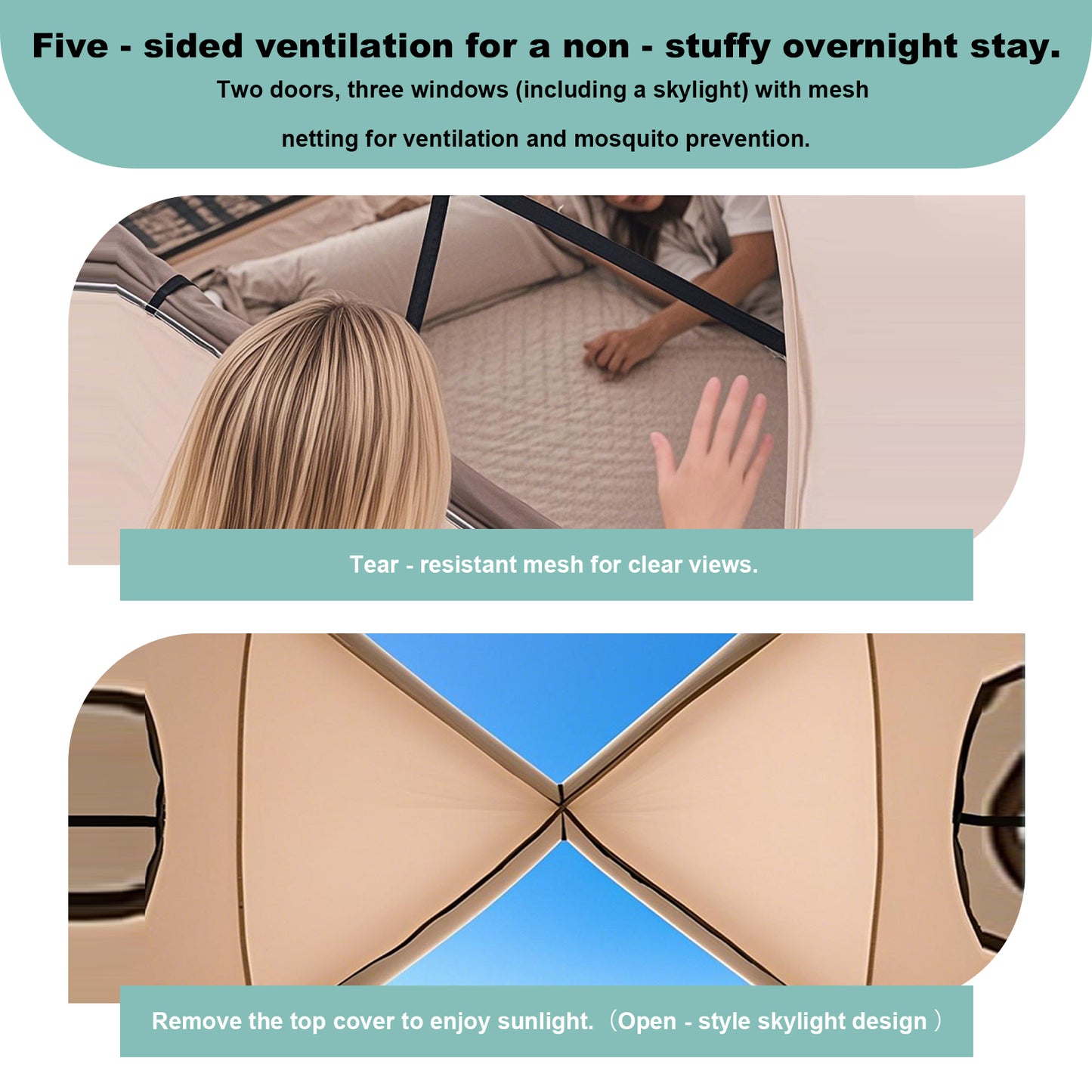 Automatic Inflatable Tent Quick Setup Portable Folding Outdoor Camping Shelter with UV Protection Waterproof for Picnic