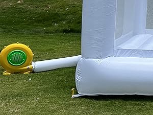 Kids 9x9x7ft Soft Play White Bounce House With Slide Ball Pit Party Customization Inflatable Mini Bouncy Castle With Blower