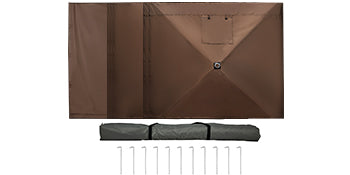 VEVOR Pop-up Camping Gazebo Camping Canopy Shelter 6 Sided 12' x 12' Sun Shade Tents & Canopies Camping & Hiking
