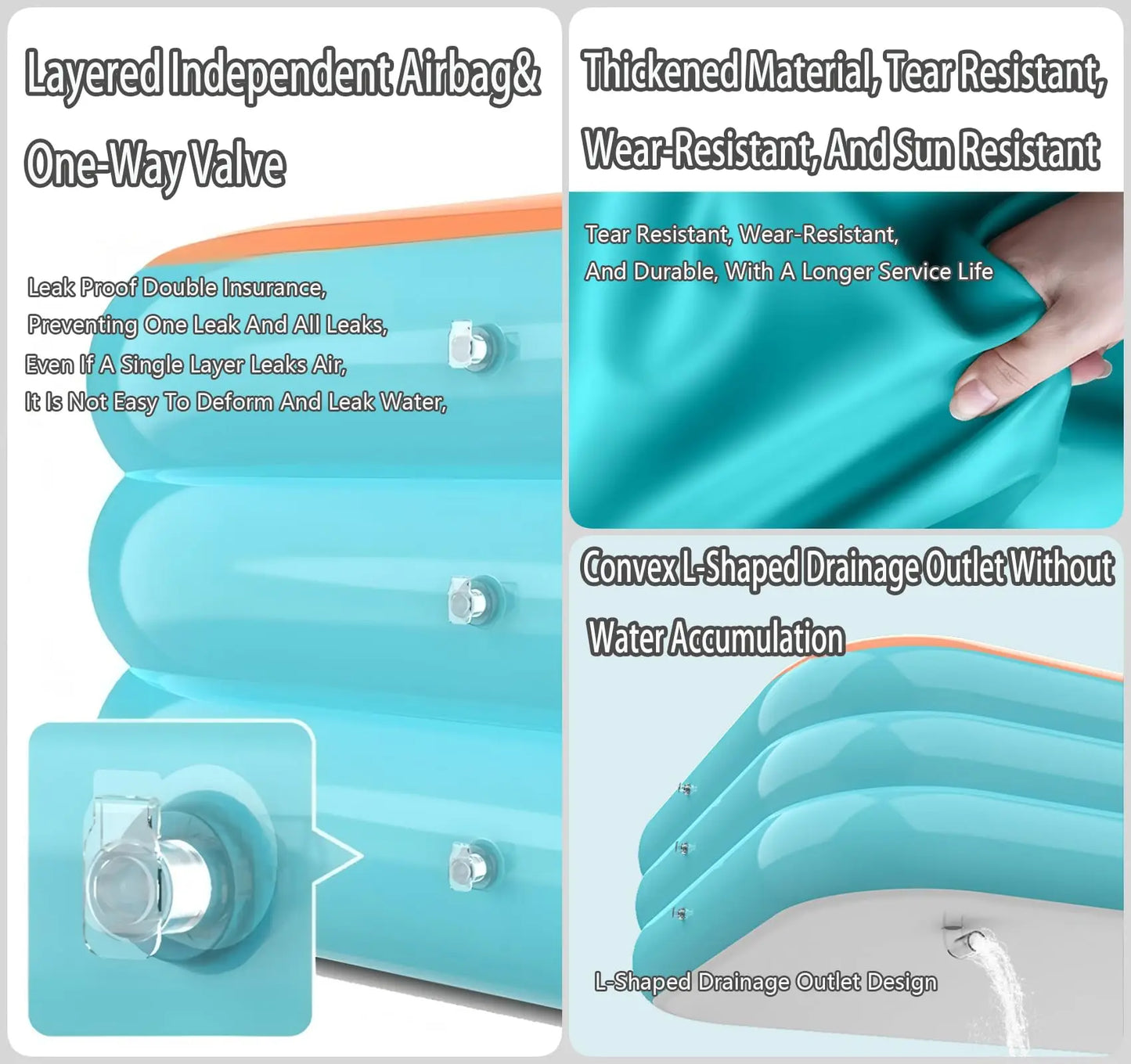 Inflatable Swimming Pool – 1.8/2.1/2.6/3M Large Family Pool for Kids & Adults