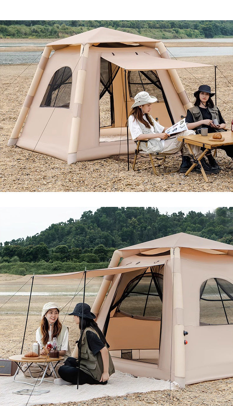 Camping Large Air Tent for 4-5 people Air shelter Dome tent Family Hiking inflatable One-touch tent Outdoor Camping Family Tent