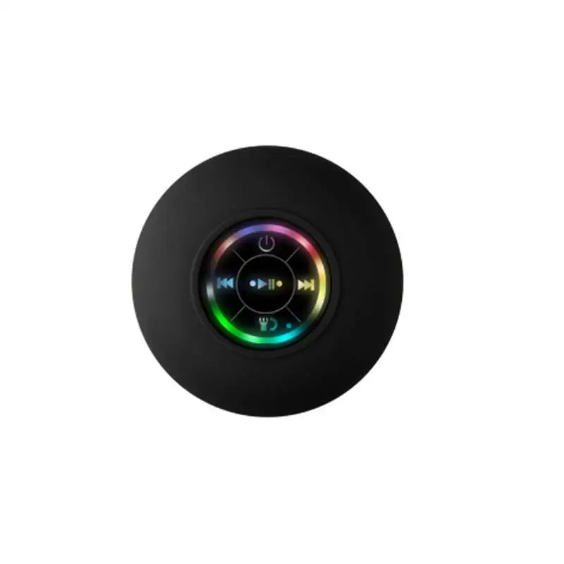 Waterproof Bluetooth Speaker with LED Lights Portable Wireless Shower Speaker with Suction Cup for Bathroom Outdoor Travel