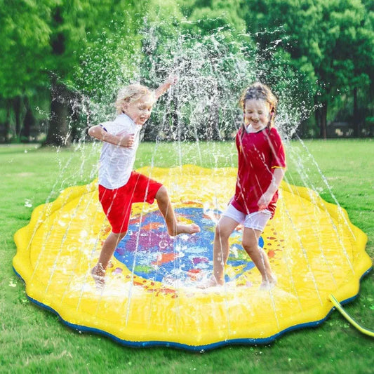 100/170CM Inflatable Water Spray Play Mat – Outdoor Splash Pad for Kids, Lawn & Beach Summer Fun