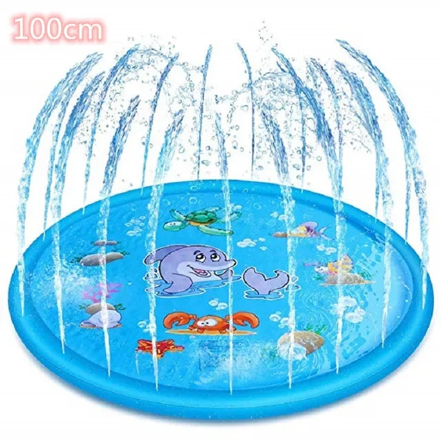 100/170CM Inflatable Water Spray Play Mat – Outdoor Splash Pad for Kids, Lawn & Beach Summer Fun