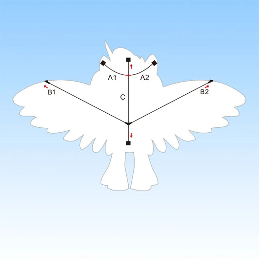 1.4-Meter Foal Kite with Colorful Wings, Cute and Beautiful Foal Kite with Irregular Shape, Easy to Fly, Suitable for Beginners