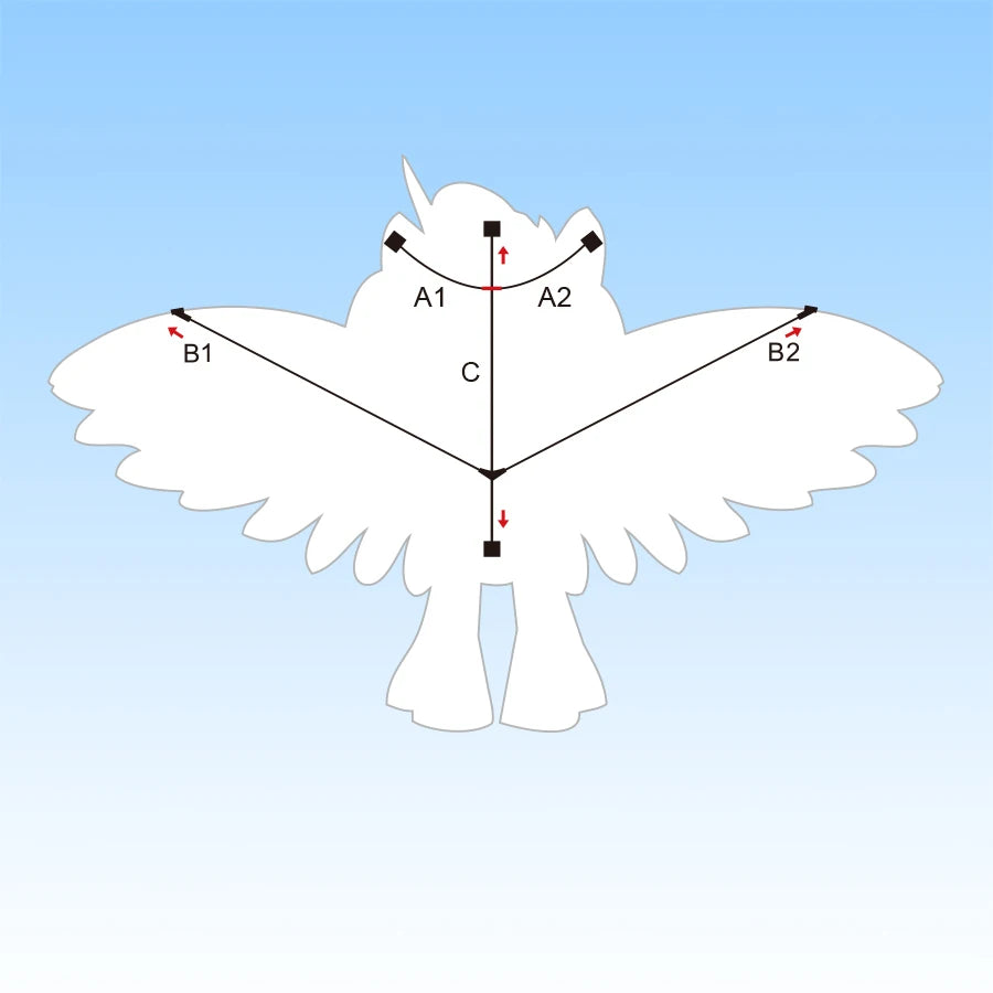 1.4-Meter Foal Kite with Colorful Wings, Cute and Beautiful Foal Kite with Irregular Shape, Easy to Fly, Suitable for Beginners