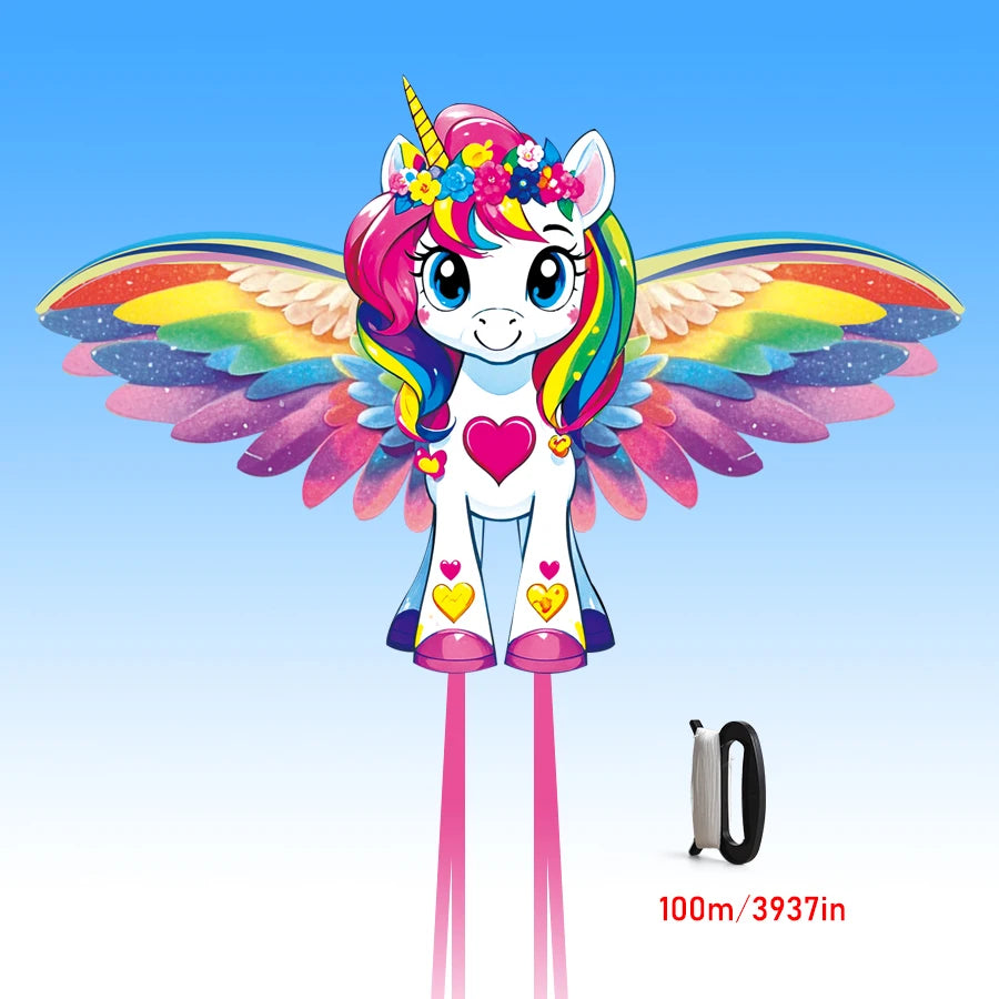 1.4-Meter Foal Kite with Colorful Wings, Cute and Beautiful Foal Kite with Irregular Shape, Easy to Fly, Suitable for Beginners
