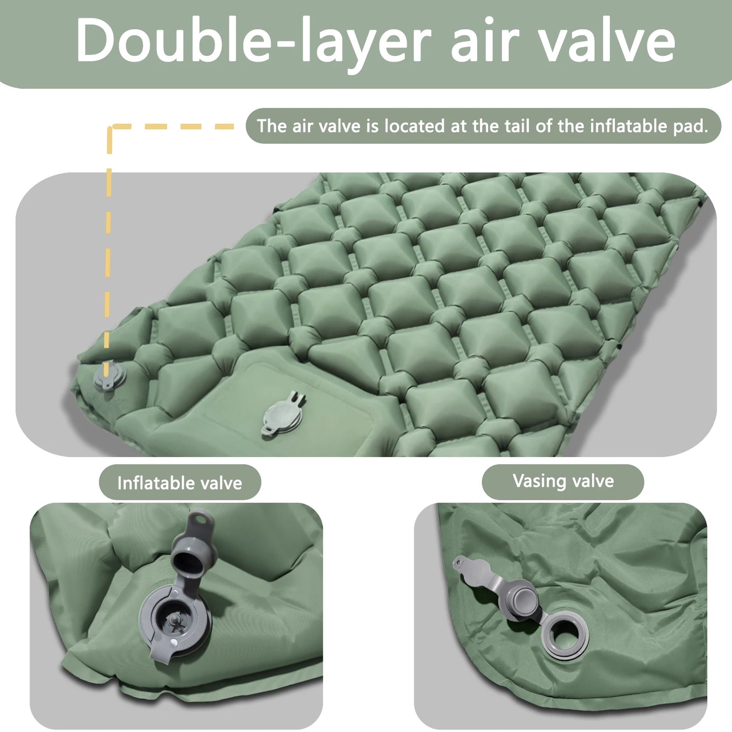 Camping Air Mattress 1-2 Person | Electric/Foot Pump Inflatables | Fast Inflation, Anti-Slip Surface Portable for Hiking/Beach