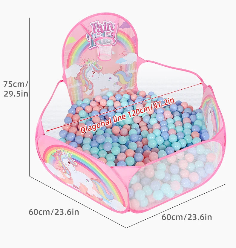 Kids Ball Pit – Indoor & Outdoor, Unicorn Design (Balls Not Included)