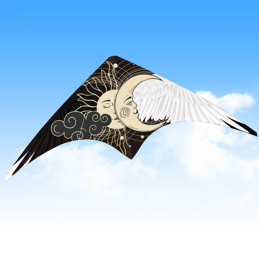 Sun and Moon Stunt  Sea King Stunt Kite Set Dual Theme Design Beach Kite Flying Adventure
