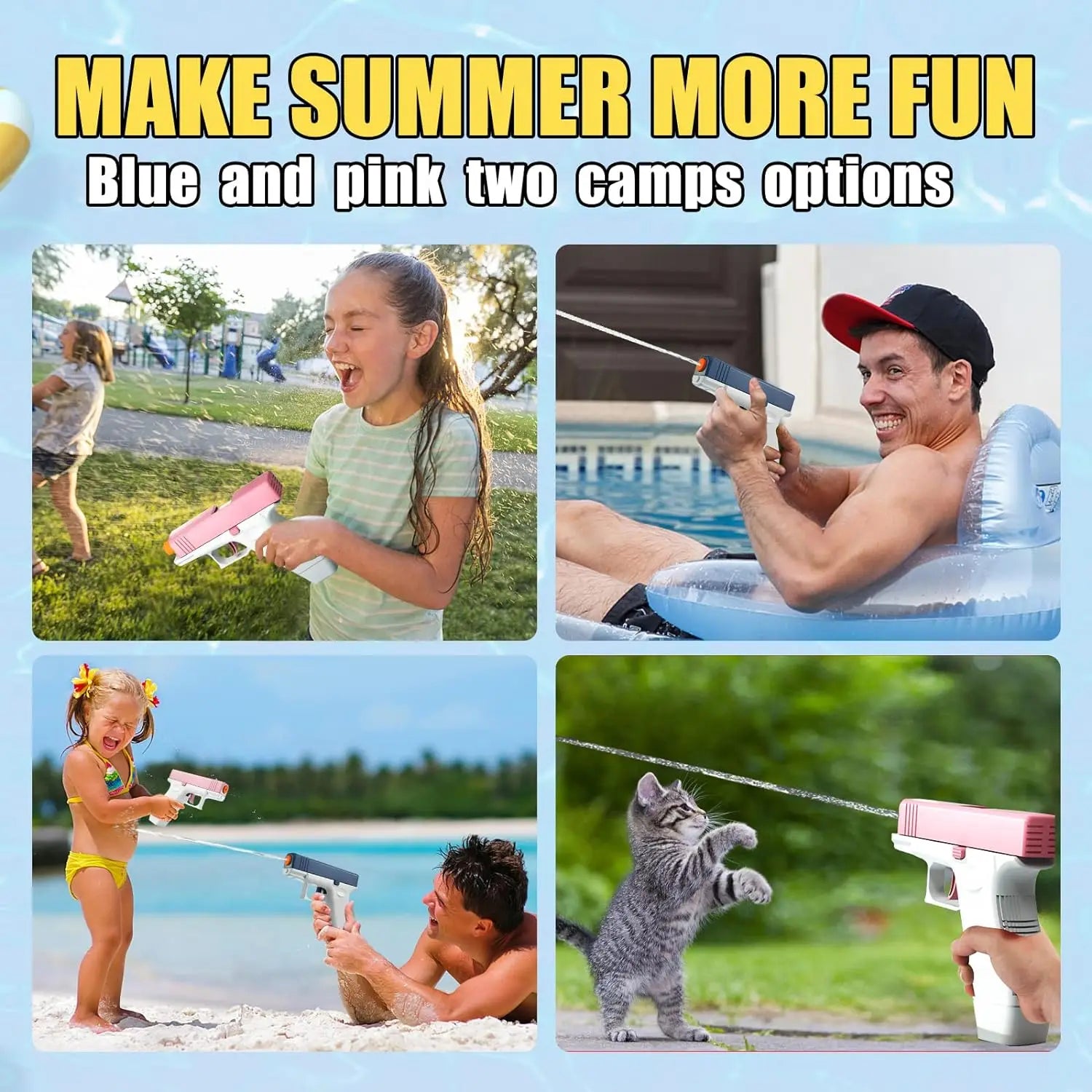 High-Pressure Water Gun – Non-Electric Automatic Squirt Toy for Kids & Adults
