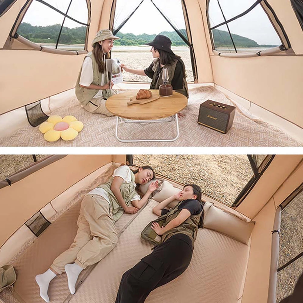 Camping Large Air Tent for 4-5 people Air shelter Dome tent Family Hiking inflatable One-touch tent Outdoor Camping Family Tent