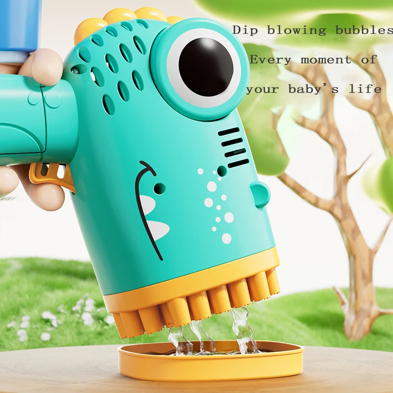 Dinosaur Bubble Gun – 40-Hole Automatic Bubble Machine (No Battery or Bubble Water Included)
