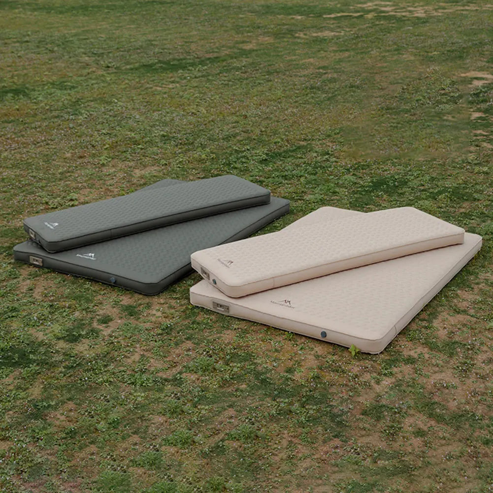 Camping Air Mattress Built-in Pump Self-Inflating Sleeping Pad Outdoor Tent Inflatable Bed for Backpacking Hiking