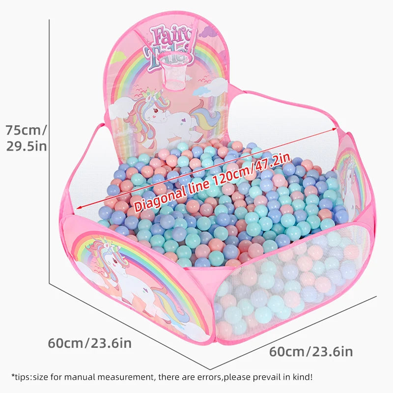 Kids Ball Pit – Indoor & Outdoor, Unicorn Design (Balls Not Included)