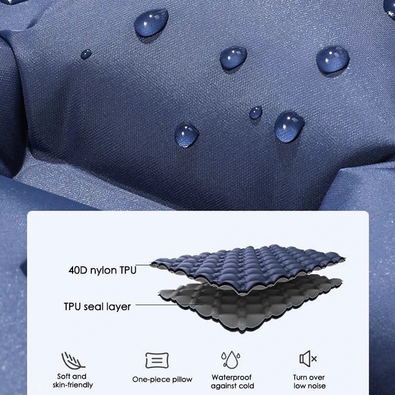 Camping Air Mattress 1-2 Person | Electric/Foot Pump Inflatables | Fast Inflation, Anti-Slip Surface Portable for Hiking/Beach