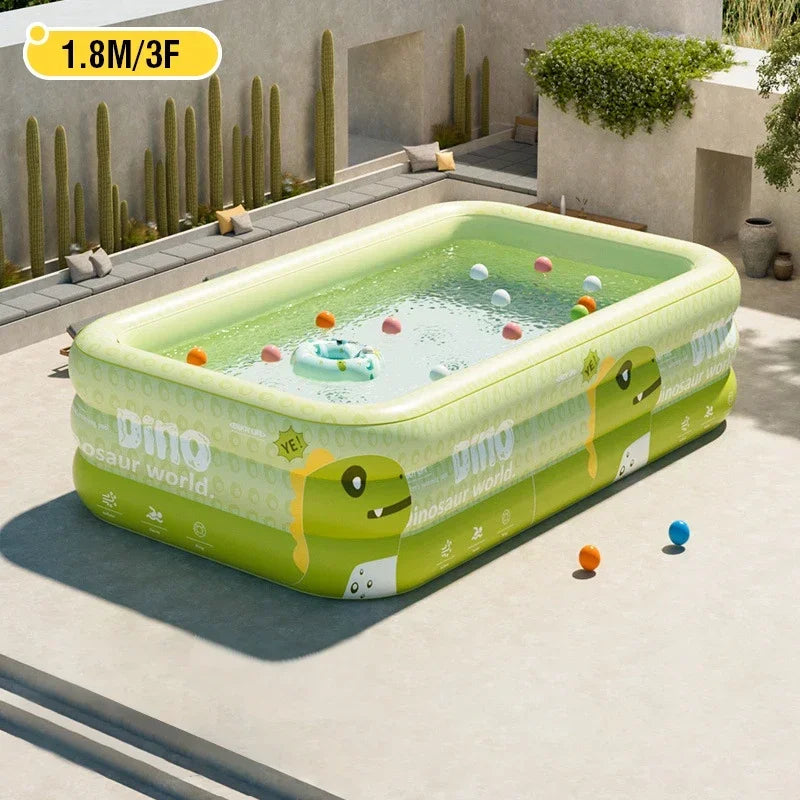 Large Inflatable Pool – Foldable Family Pool for Indoor & Outdoor Use