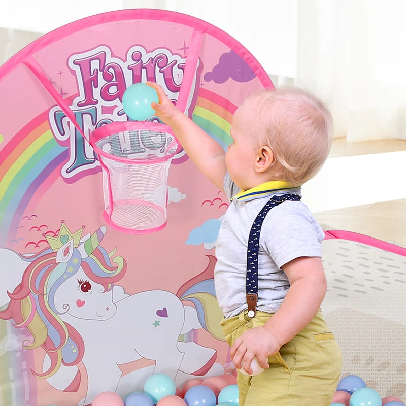 Kids Ball Pit – Indoor & Outdoor, Unicorn Design (Balls Not Included)