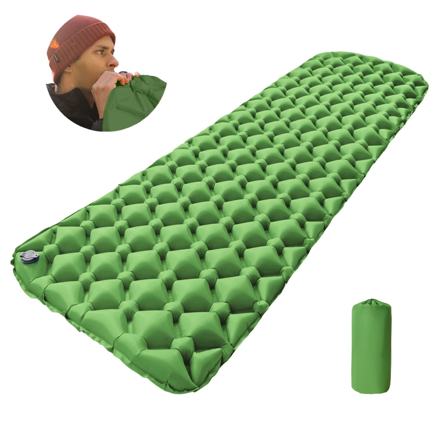 Camping Air Mattress 1-2 Person | Electric/Foot Pump Inflatables | Fast Inflation, Anti-Slip Surface Portable for Hiking/Beach