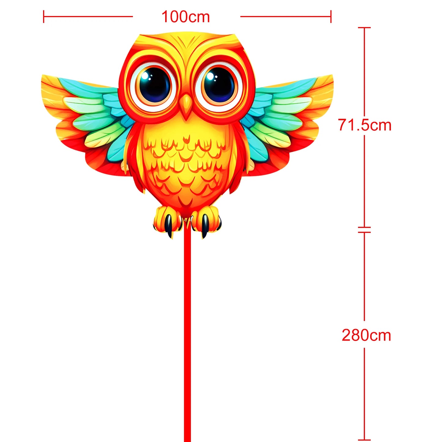 New Outdoor Fun Sports Owl Kite With Handle And String For Kids Beach Toys Good Flying