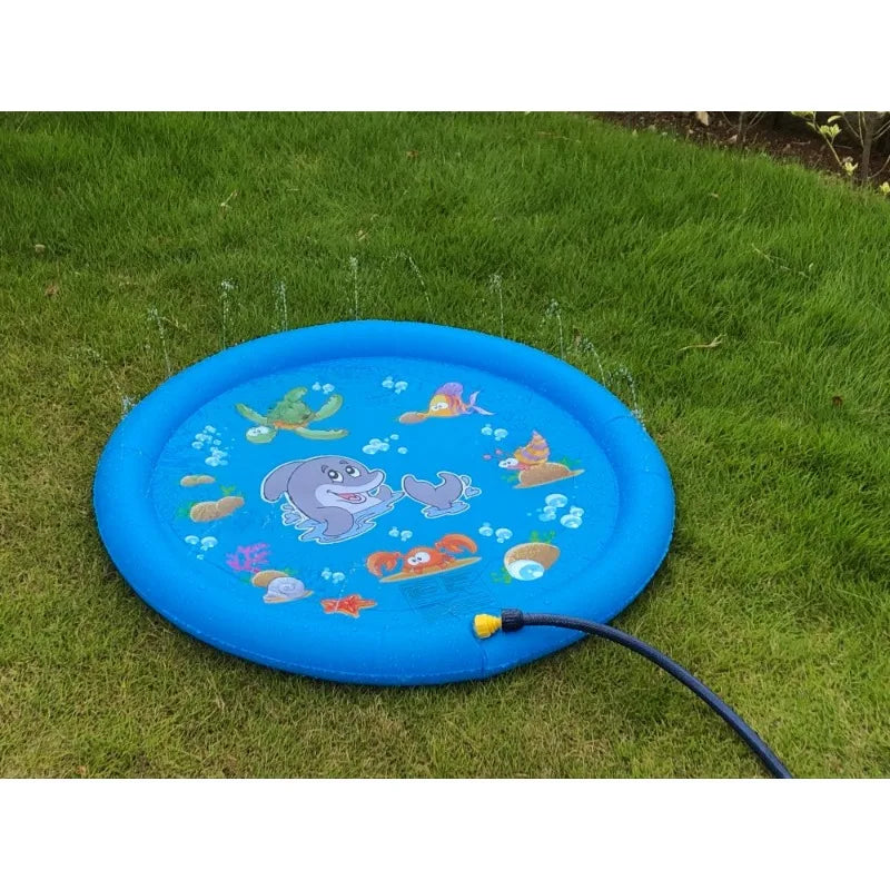 100/170CM Inflatable Water Spray Play Mat – Outdoor Splash Pad for Kids, Lawn & Beach Summer Fun