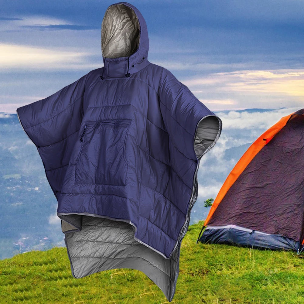 Poncho Coat for Adults Waterproof Backpacking Sleeping Bag Portable Ultralight Cotton Sleeping Bag for Camping Hiking & Outdoors