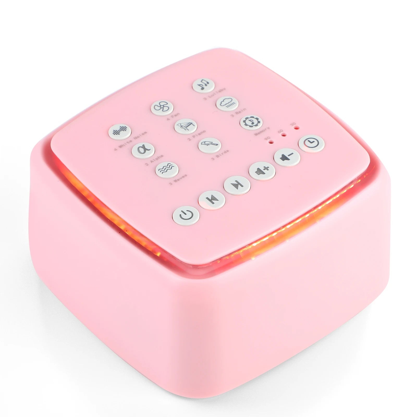 White Noise Machine,30 Soothing Sounds and Warm Light for Sleeping,Powerful Battery 30 Hour Play Sound Machine for Baby Adults