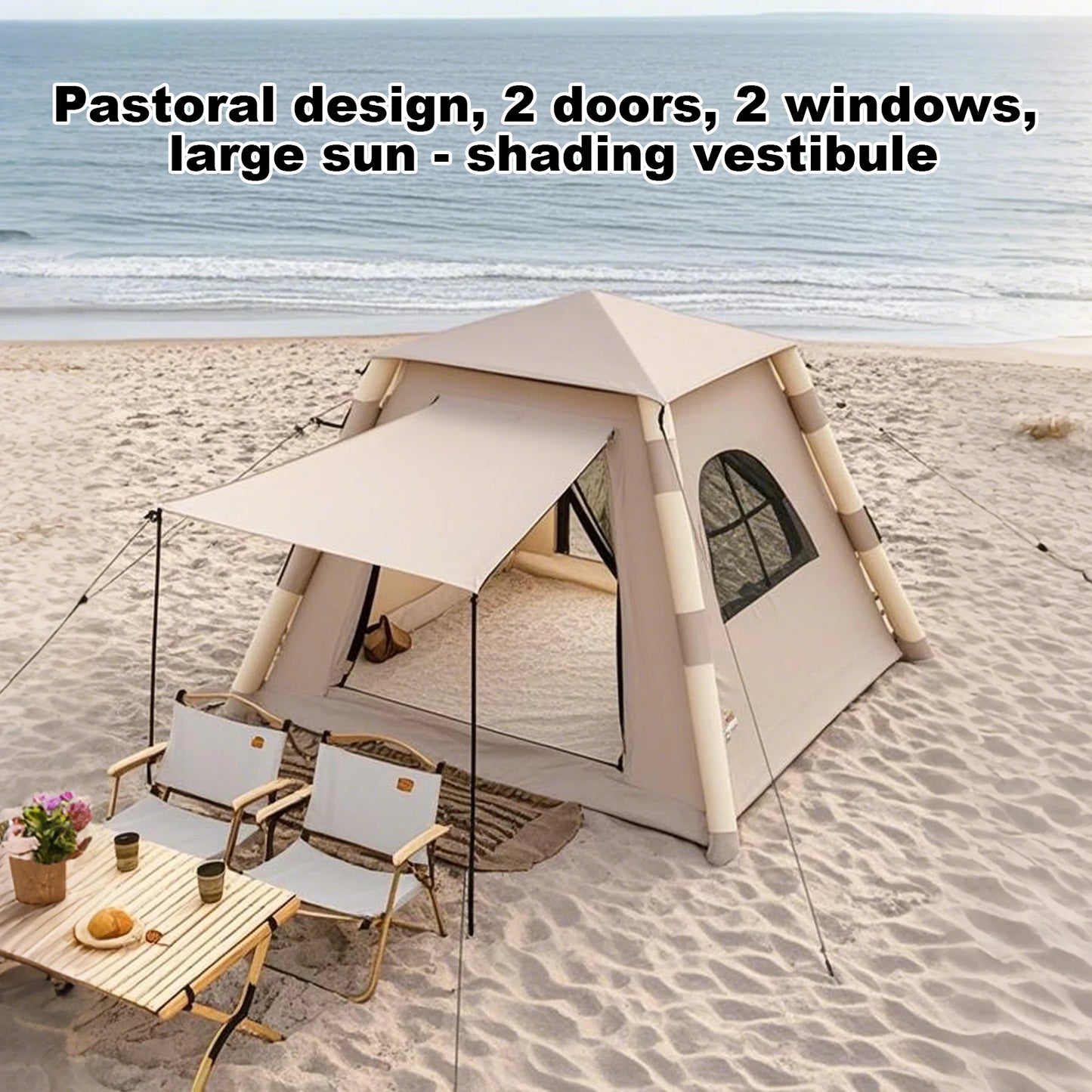 Automatic Inflatable Tent Quick Setup Portable Folding Outdoor Camping Shelter with UV Protection Waterproof for Picnic
