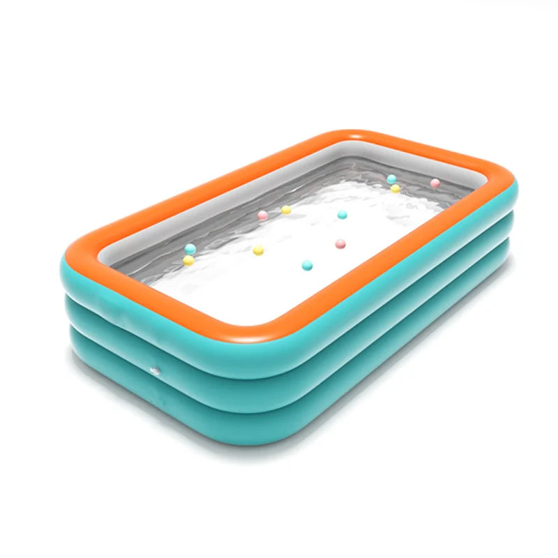 Inflatable Swimming Pool – 1.8/2.1/2.6/3M Large Family Pool for Kids & Adults