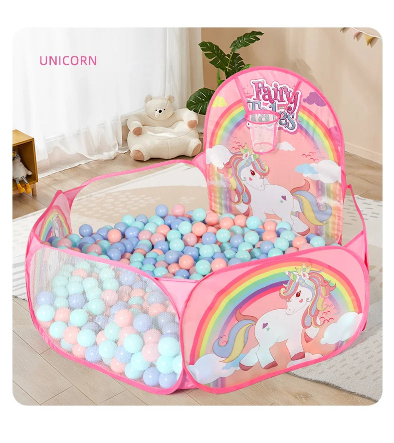 Kids Ball Pit – Indoor & Outdoor, Unicorn Design (Balls Not Included)