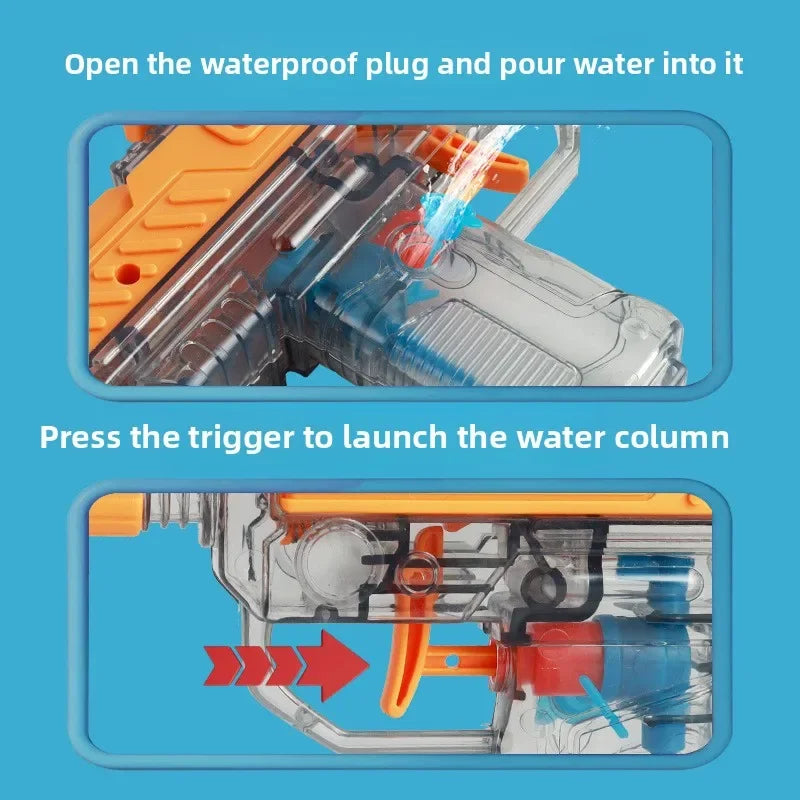 High-Pressure Water Gun – Non-Electric Automatic Beach Toy for Kids & Adults