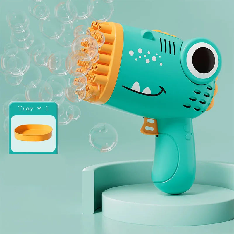 Dinosaur Bubble Gun – 40-Hole Automatic Bubble Machine (No Battery or Bubble Water Included)
