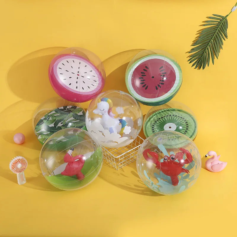 Inflatable Pool Toys – Unicorn, Flamingo, Beach Ball & Swim Ring Set