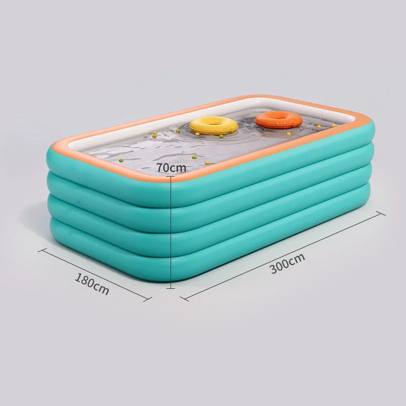 Inflatable Swimming Pool – 1.8/2.1/2.6/3M Large Family Pool for Kids & Adults