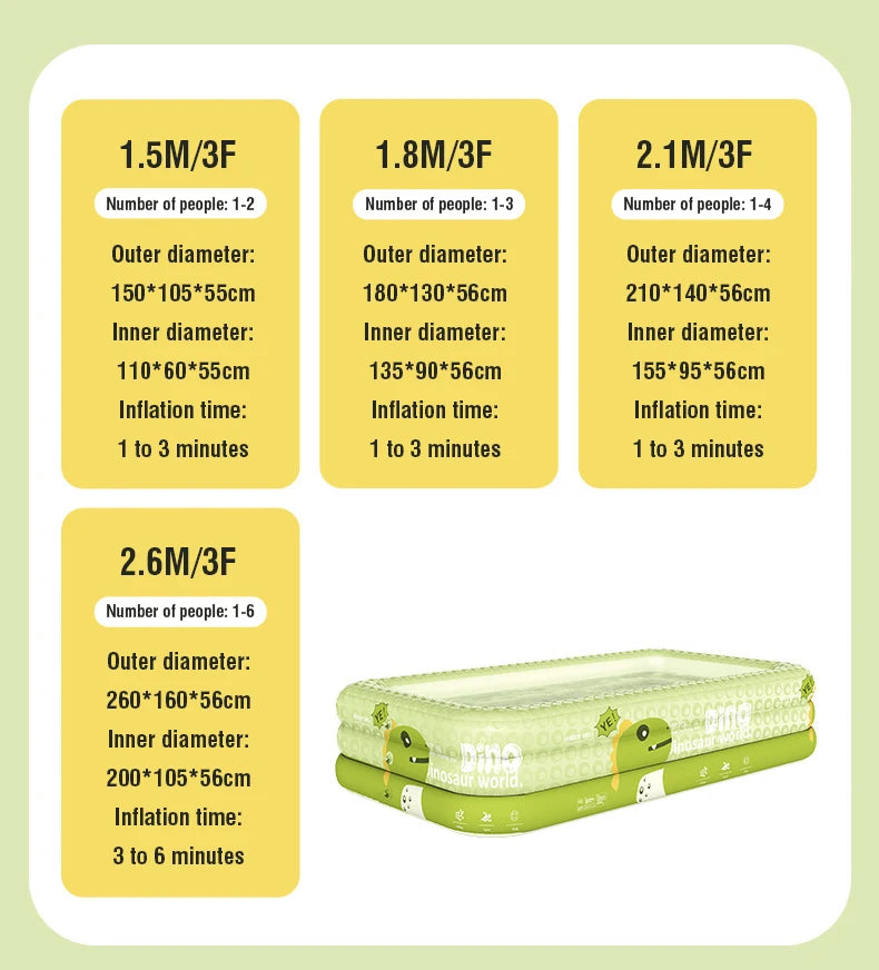 Large Inflatable Pool – Foldable Family Pool for Indoor & Outdoor Use