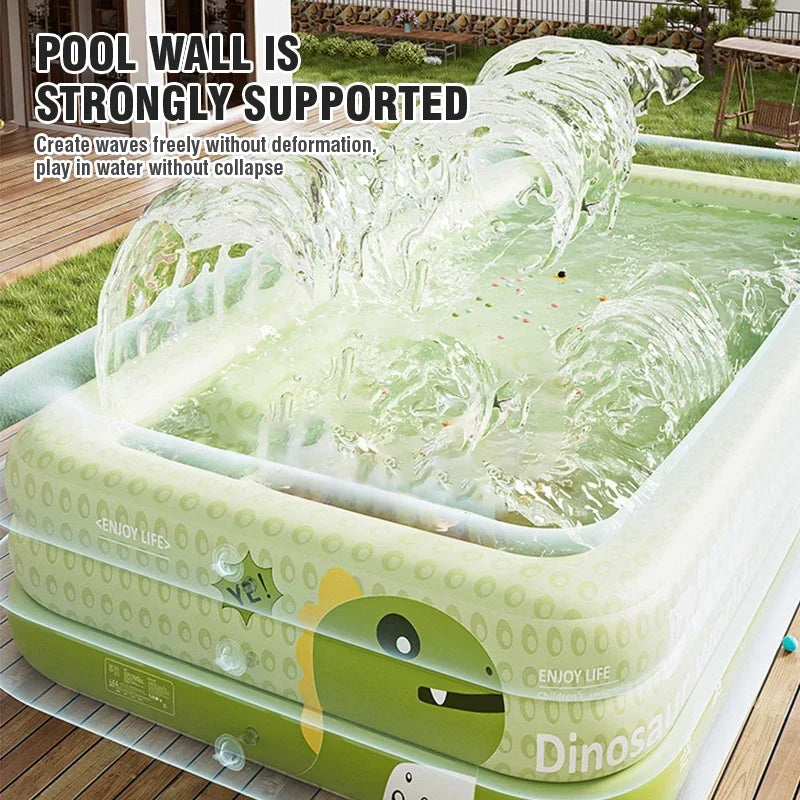 Large Inflatable Pool – Foldable Family Pool for Indoor & Outdoor Use