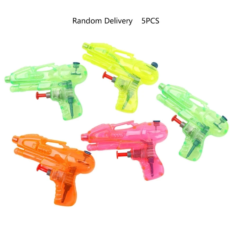 5-Pack Mini Water Guns – Transparent Squirt Toys for Kids’ Summer Play